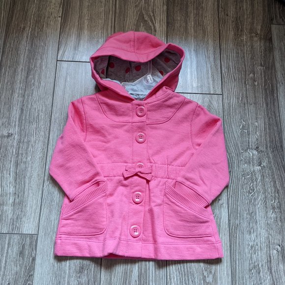 [KIDS 2/$30] NWT Baby Girl (12-18M) - OLD NAVY Cinched Waist Button up Hoodie - Picture 1 of 9